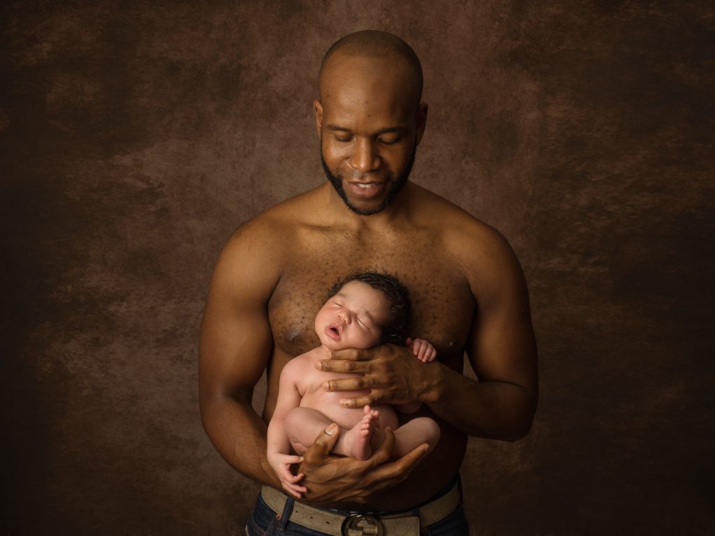 father & Baby Newborn Photographer Harlow Essex